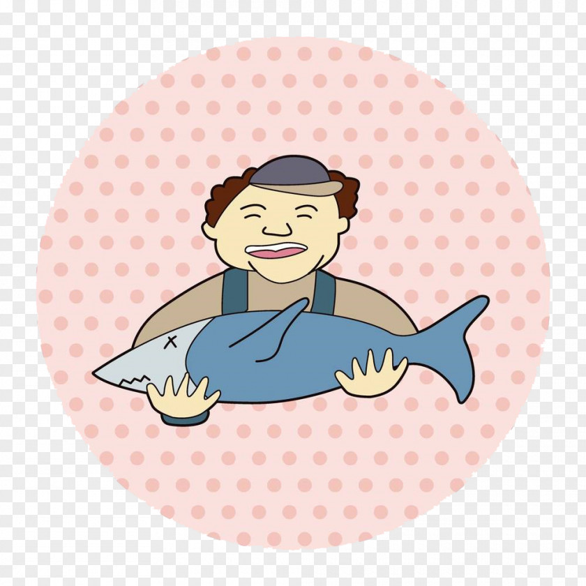 Fish Hug Royalty-free Cartoon Illustration PNG