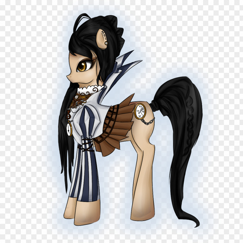 Horse Pony Cartoon Black Hair PNG