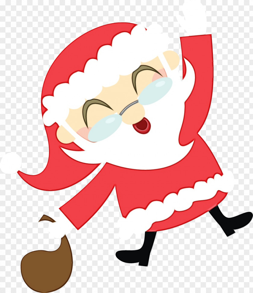 Pleased Santa Claus Christmas Clip Art PNG