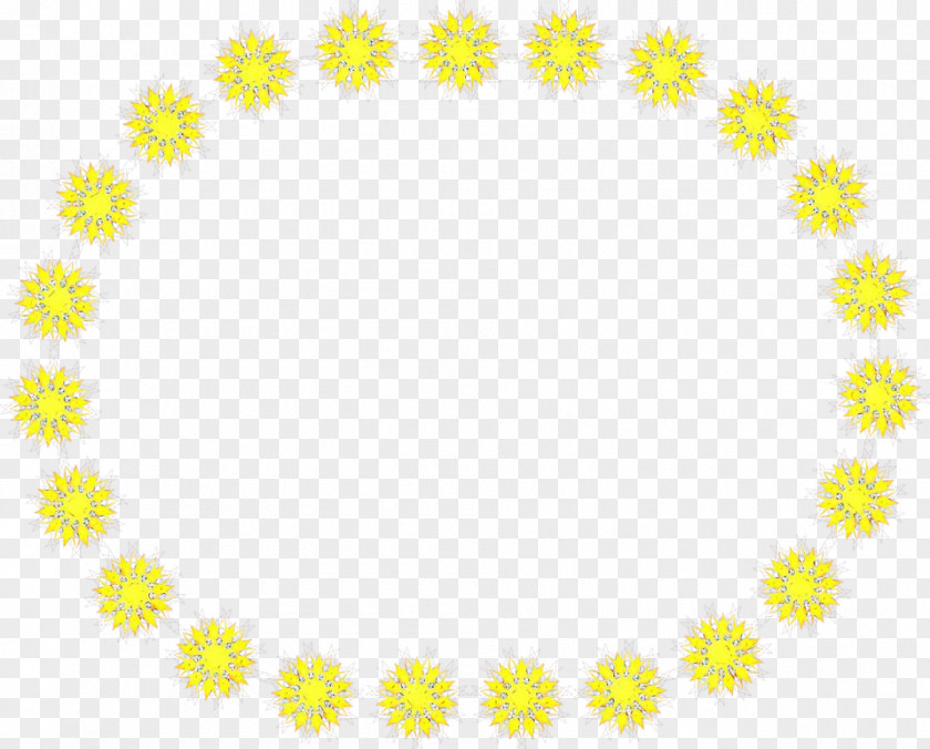 Yellow Cartoon Circle Pattern Clip Art PNG
