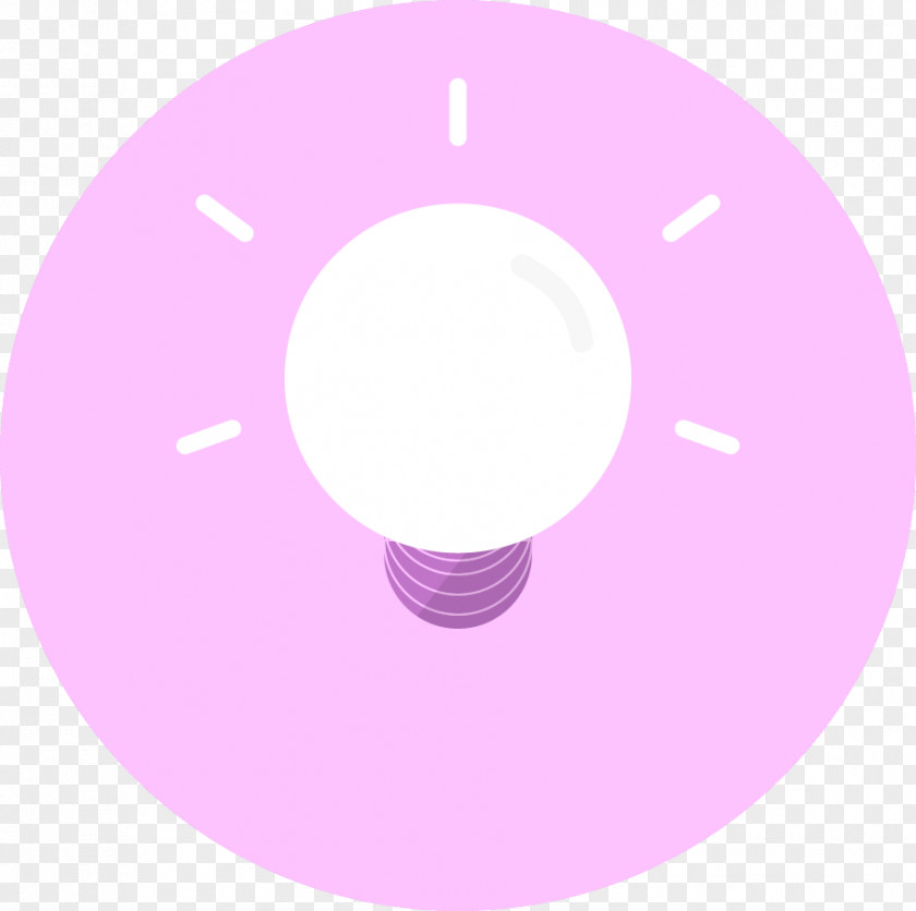 Brain Bulb Lilac Violet Purple Magenta PNG