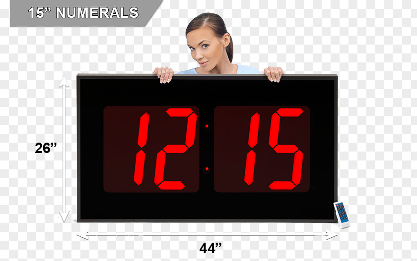 Digital Alarm Clock Clocks Display Device Light-emitting Diode Time PNG