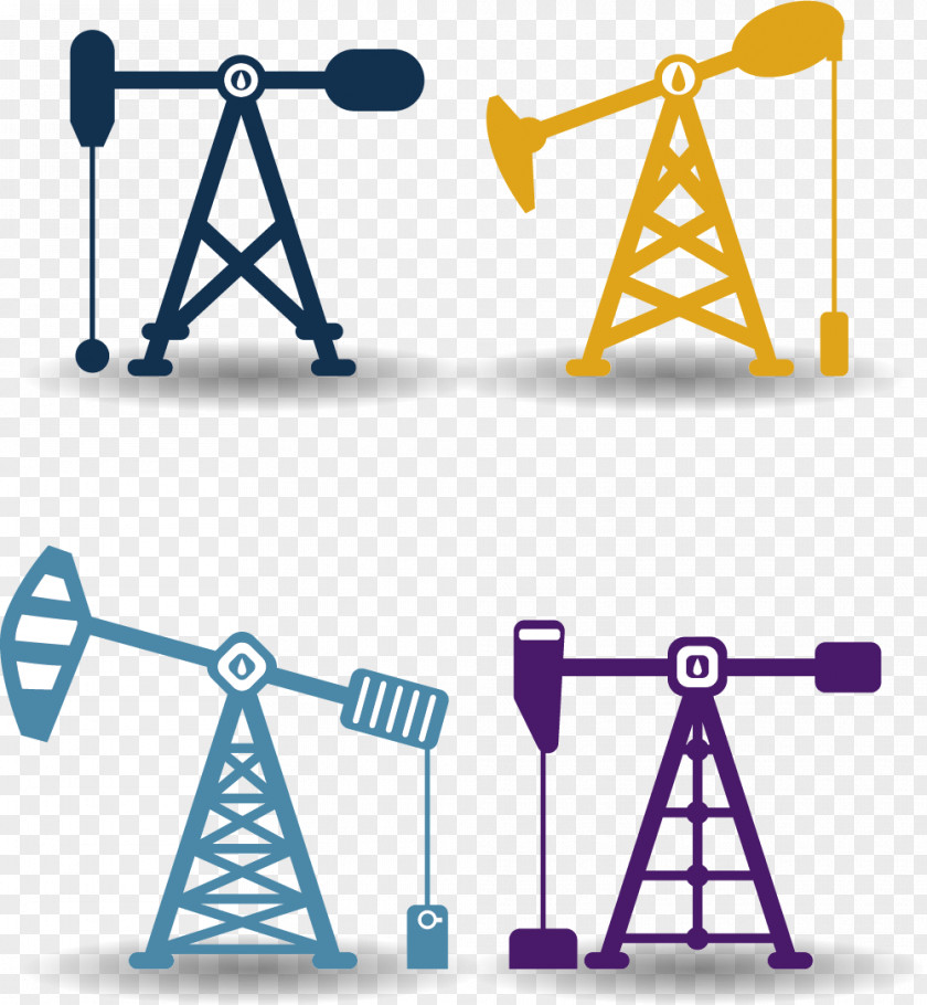 Four Kinds Of Oil Extraction Equipment Petroleum Field Industry PNG