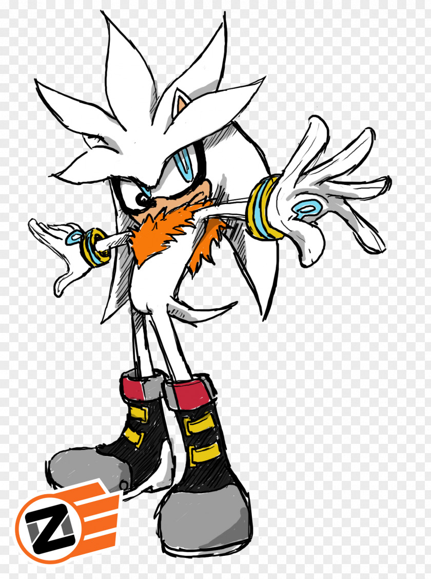 Silver Sonic The Hedgehog Shadow Art PNG