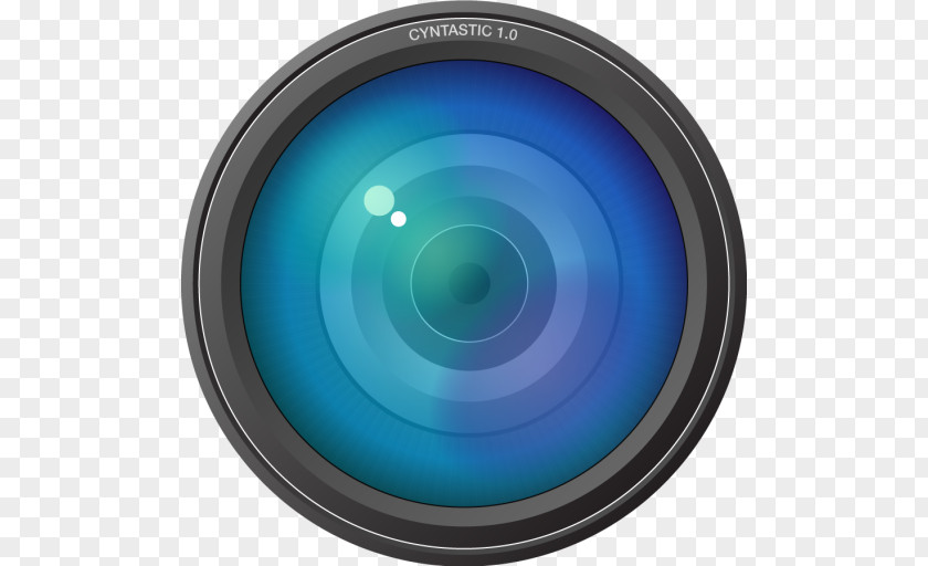 Electric Blue Turquoise Camera Lens PNG