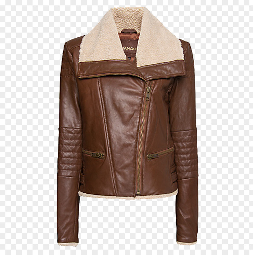 Flight Jacket Leather Fur Clothing Material PNG
