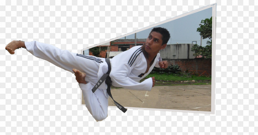 Karate Flying Kick Tang Soo Do Martial Arts Dobok PNG
