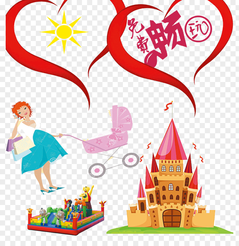 Maternal And Child Poster Decorative Pattern Cartoon Clip Art PNG
