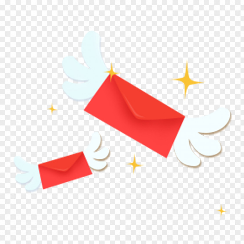 Red Envelope With Wings Download PNG