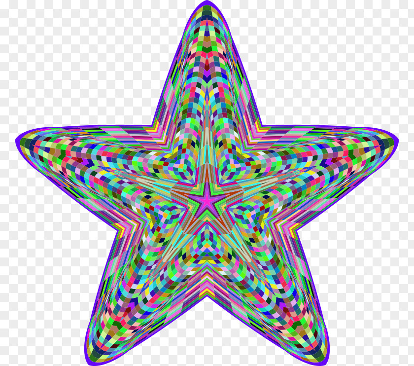Starfish Symmetry Line Pink M Pattern PNG