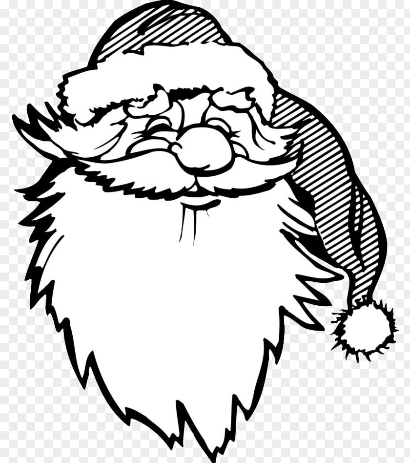Black And White Christmas Santa Claus Free Videos Buckle Material PNG