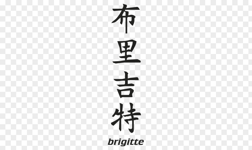 Brigitte Sticker Text Black White PNG