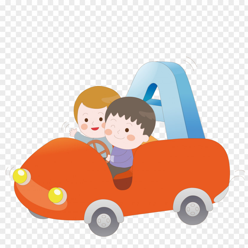 Driving The Brother Of Car Child Toy Gratis PNG