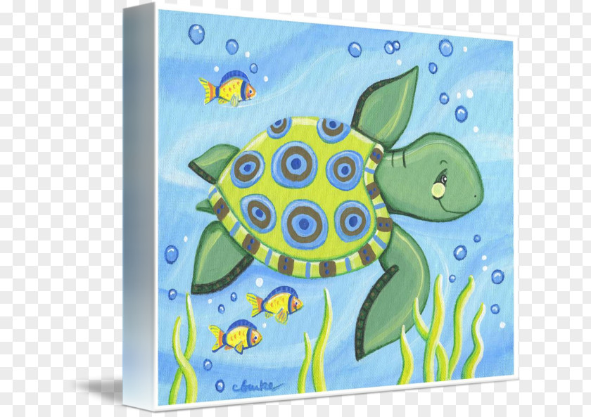 Watercolor Tortoise Visual Arts Gallery Wrap Sea Turtle Printmaking PNG