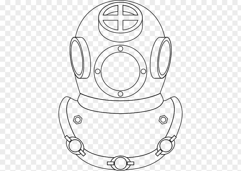 Helmet Diving Scuba Underwater Set Clip Art PNG