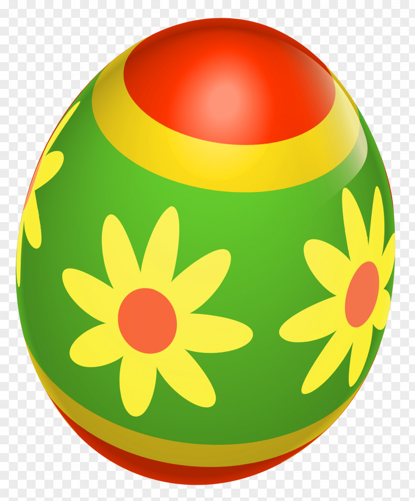 Easter Red And Green Egg With Flowers Picture Circle Fruit Orange PNG