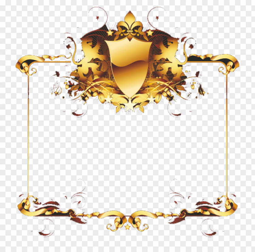 Free Gold Frame To Pull The Material Download Icon PNG