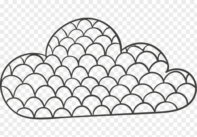 Hand-painted Pattern Clouds Black And White PNG