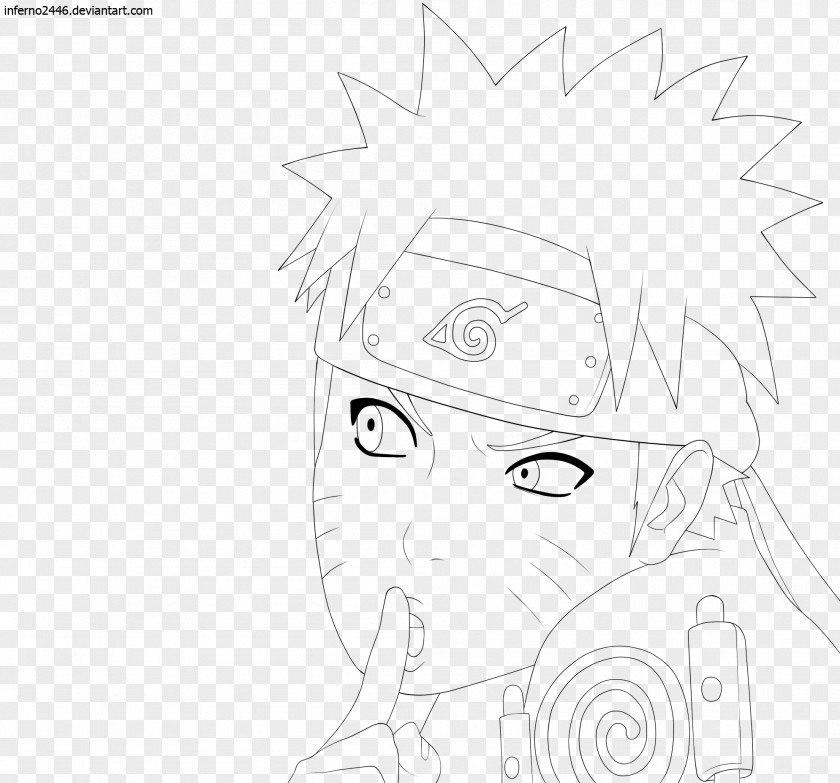 How To Draw Naruto Uzumaki Line Art Nose Sketch PNG