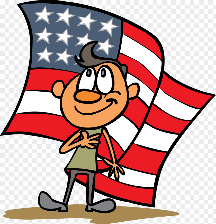 Independence Day Pledge Of Allegiance Cartoon Clip Art PNG