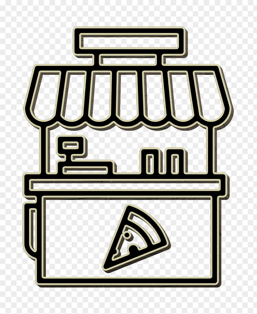 Pizza Icon Street Food Stand PNG