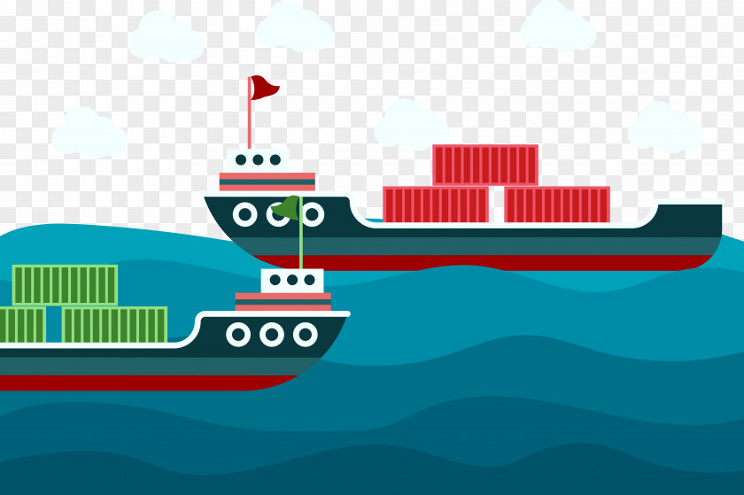 Ships Carry Goods Cargo Ship Freight Transport Container PNG