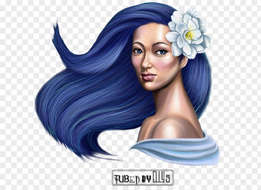 Women With Flower Hair Coloring Long Game Beauty PNG