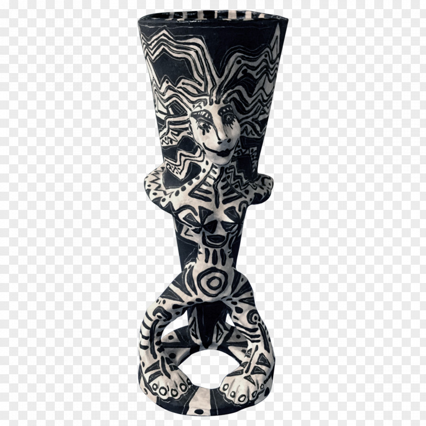 Bronze Drum Vase Design PNG
