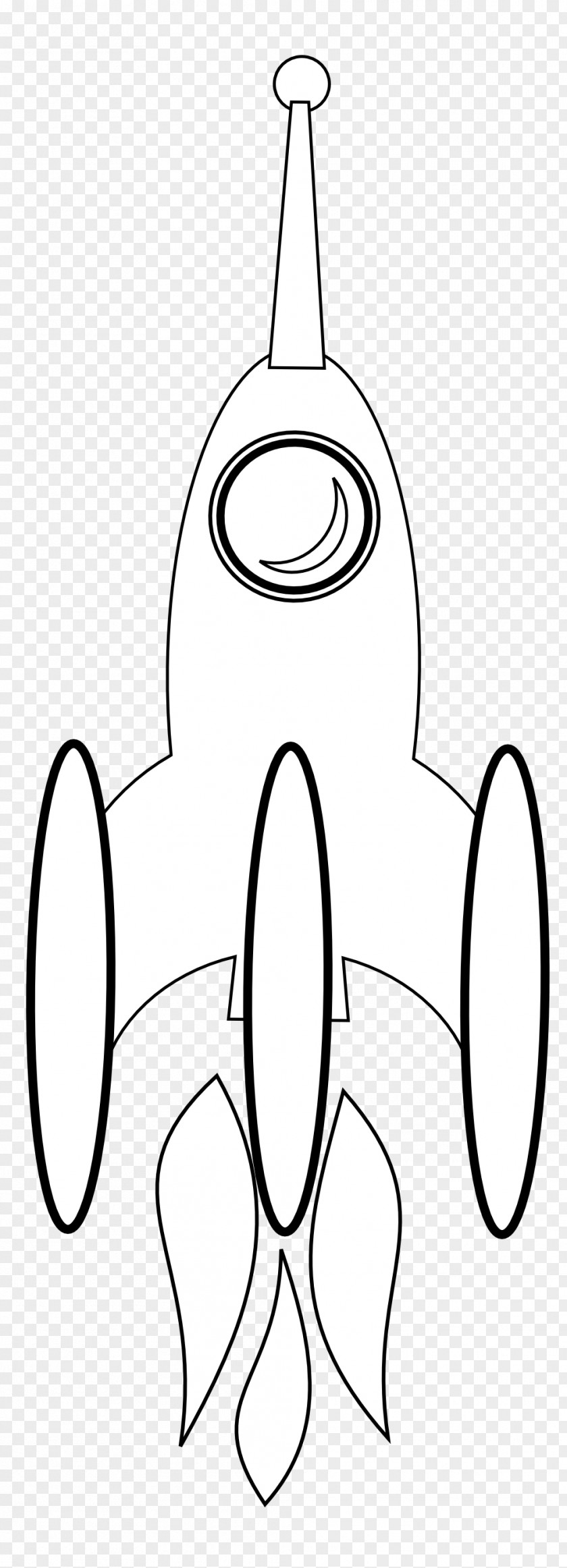 Rocket Pattern Black And White Line Art Drawing Coloring Book Clip PNG