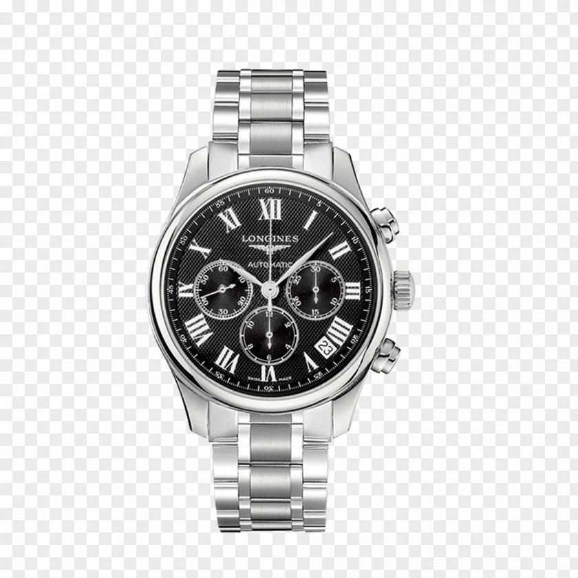 Watch Longines Chronograph Clock Bracelet PNG