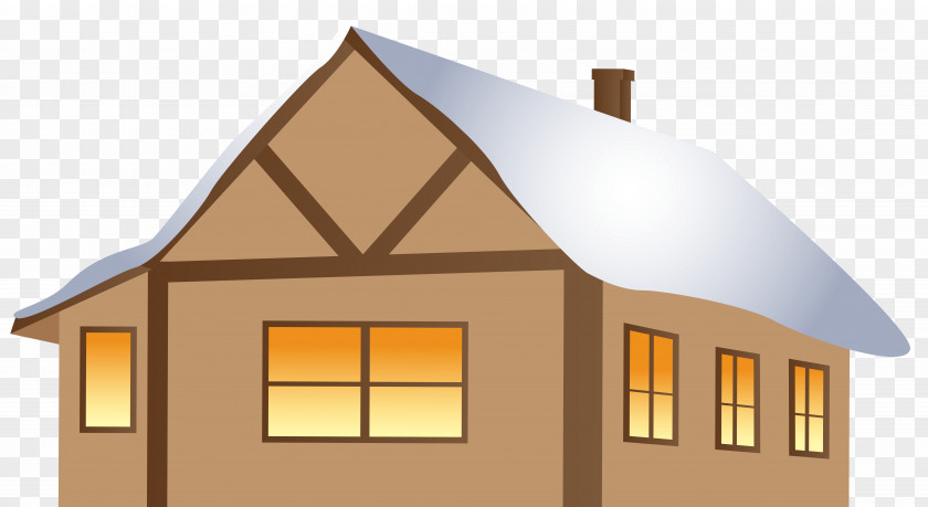 Winter Brown House Clipart Image Clip Art PNG