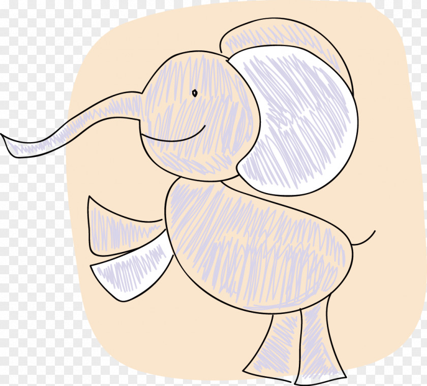 Elephant Vector Cartoon Illustration PNG