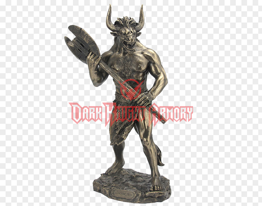 Minotaur Bronze Sculpture Knossos Daedalus Statue PNG