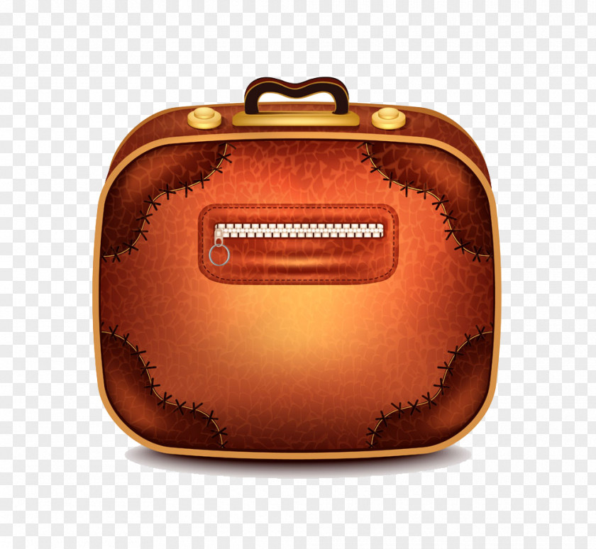 Beautiful Dark Brown Box Illustration Suitcase Baggage Travel Clip Art PNG