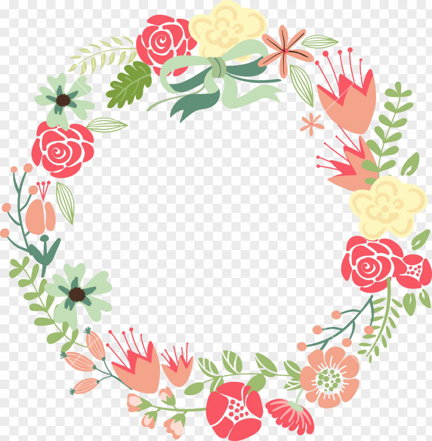 Floral Frame HD Printing PNG