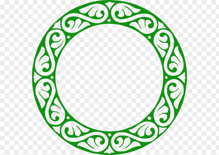 Green Circle Letter Monogram Clip Art PNG