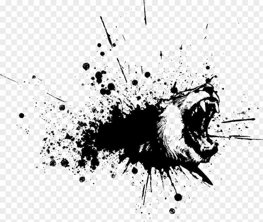 Ink Jet Lion Euclidean Vector PNG