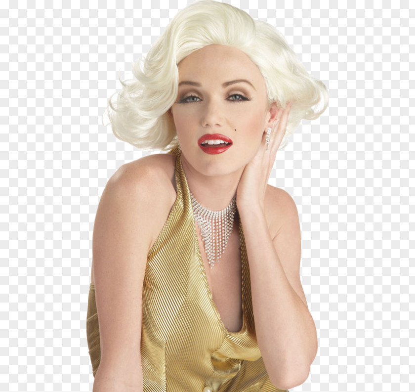 Marlyn Monroe White Dress Of Marilyn Costume Disguise Wig PNG