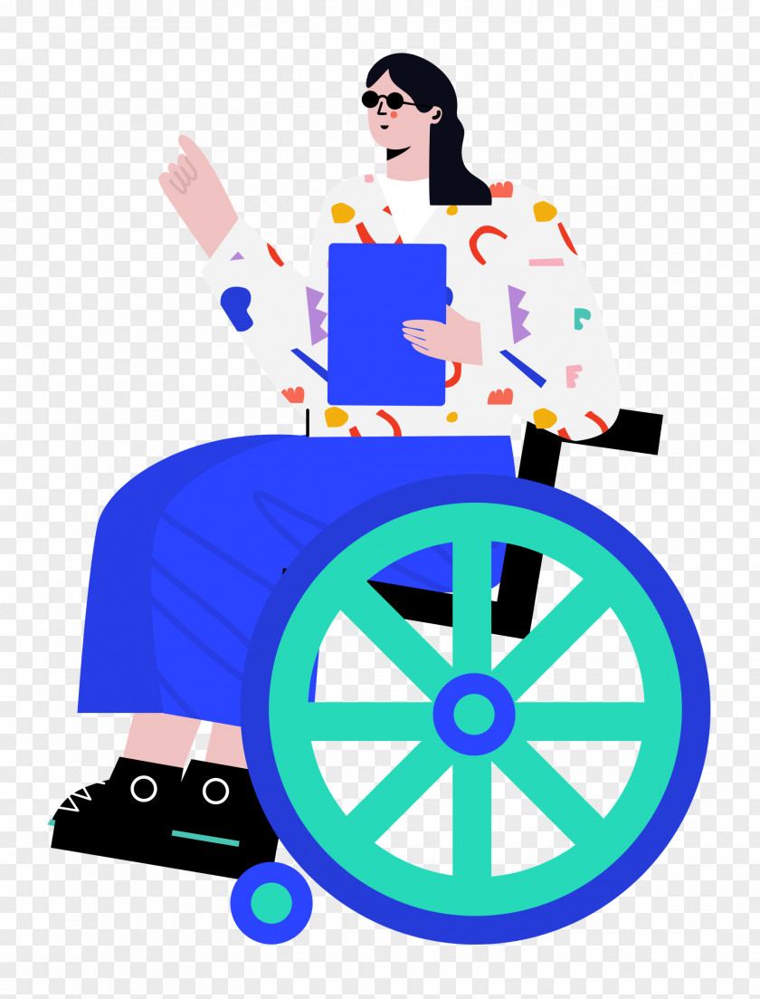 Sitting On Wheelchair Woman Lady PNG