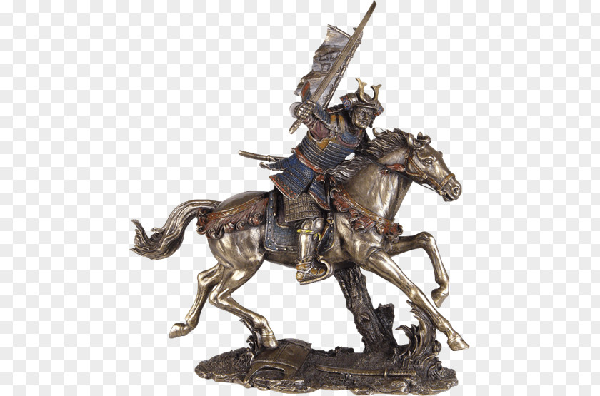 United States Bronze Sculpture Samurai Warrior PNG