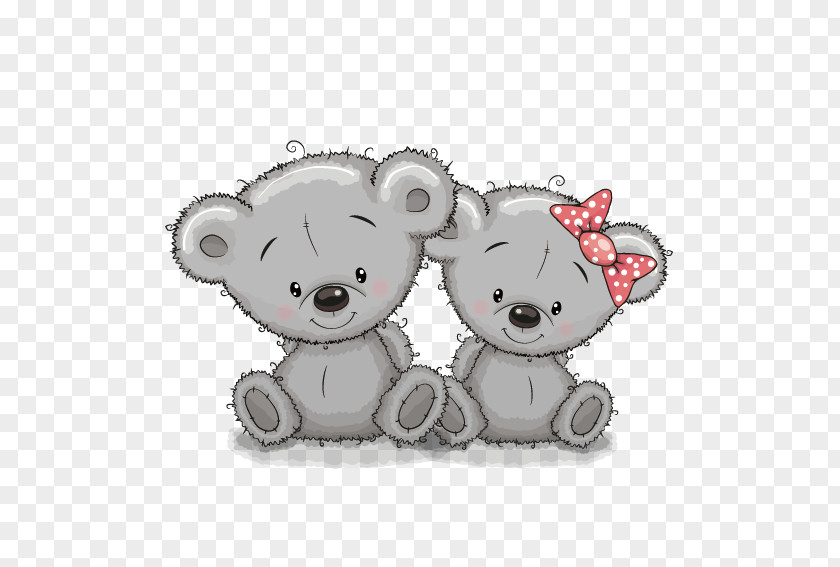 Bear Cartoon Couple PNG