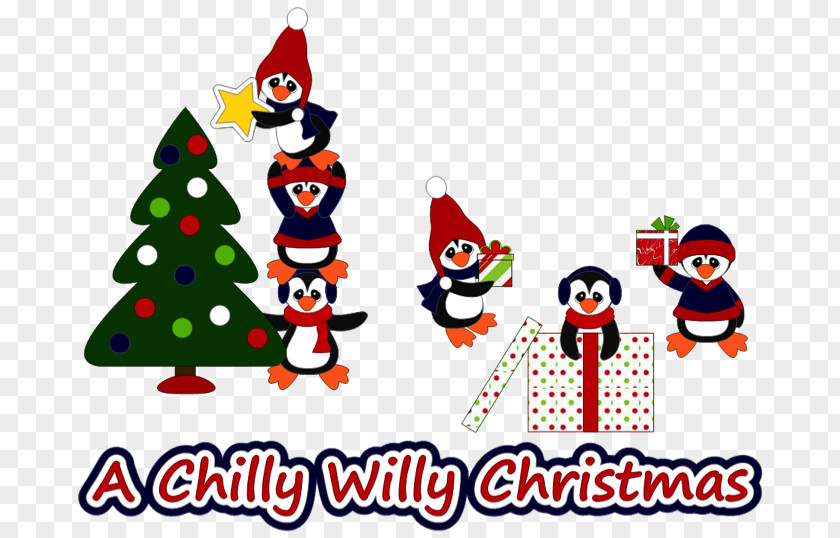 Chilly Willy Christmas Tree Ornament Bird Clip Art PNG