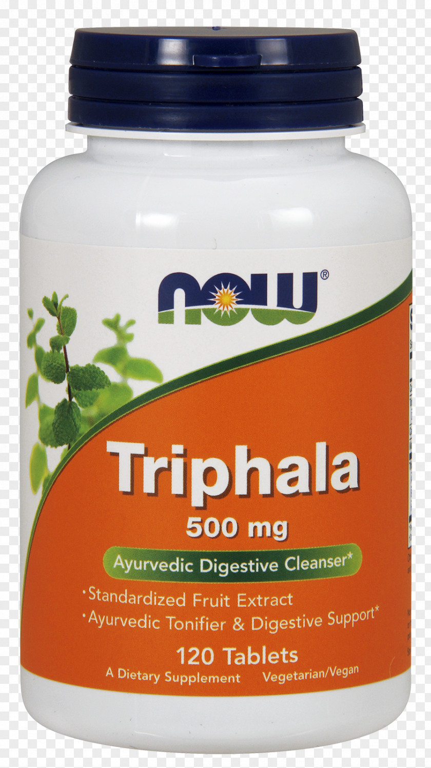 Triphala Organic Food Vegetarian Cuisine NOW Foods Capsule PNG