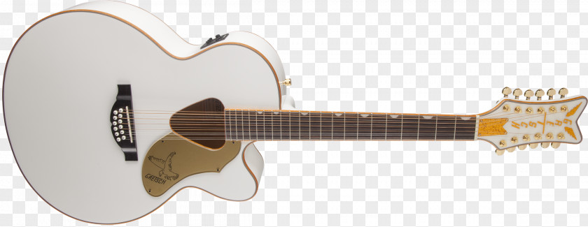 Acoustic Guitar Twelve-string Gretsch White Falcon Acoustic-electric Cutaway PNG