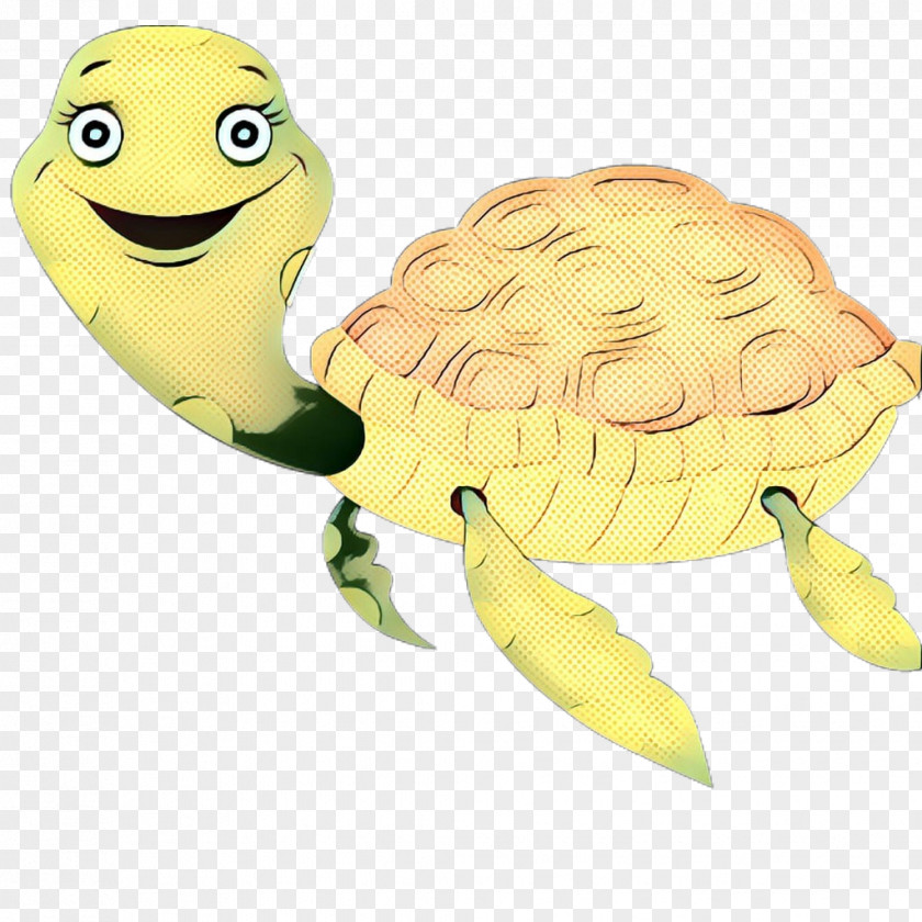 Smile Pond Turtle Tortoise Sea Reptile Yellow PNG
