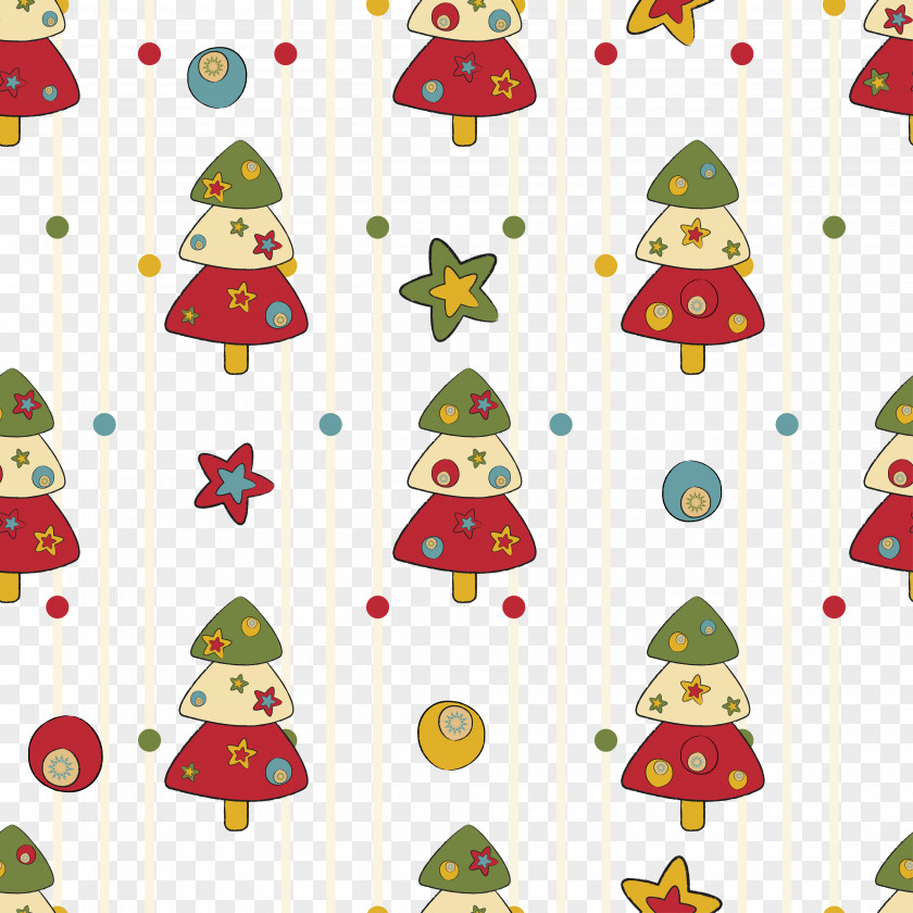 Vector Christmas Element Background Tree Santa Claus Pattern PNG