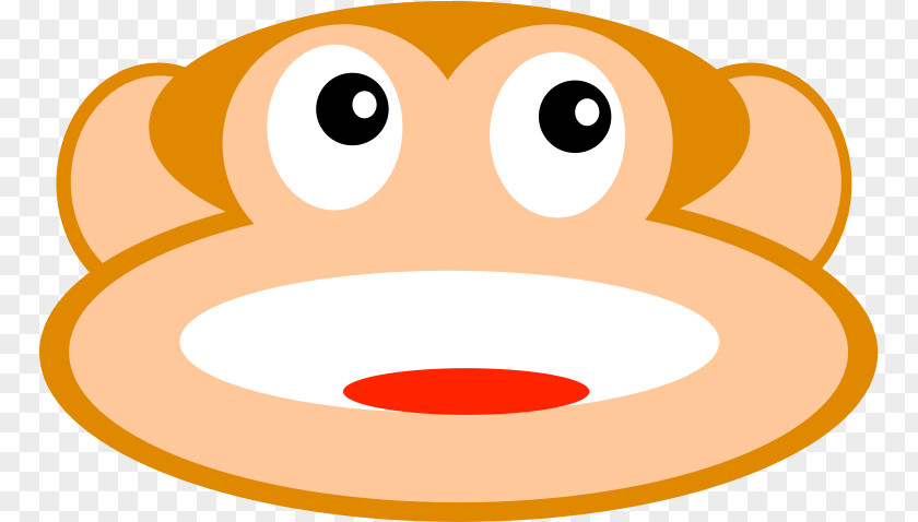 Monkey Illustration Smiley Line Text Messaging Snout Clip Art PNG