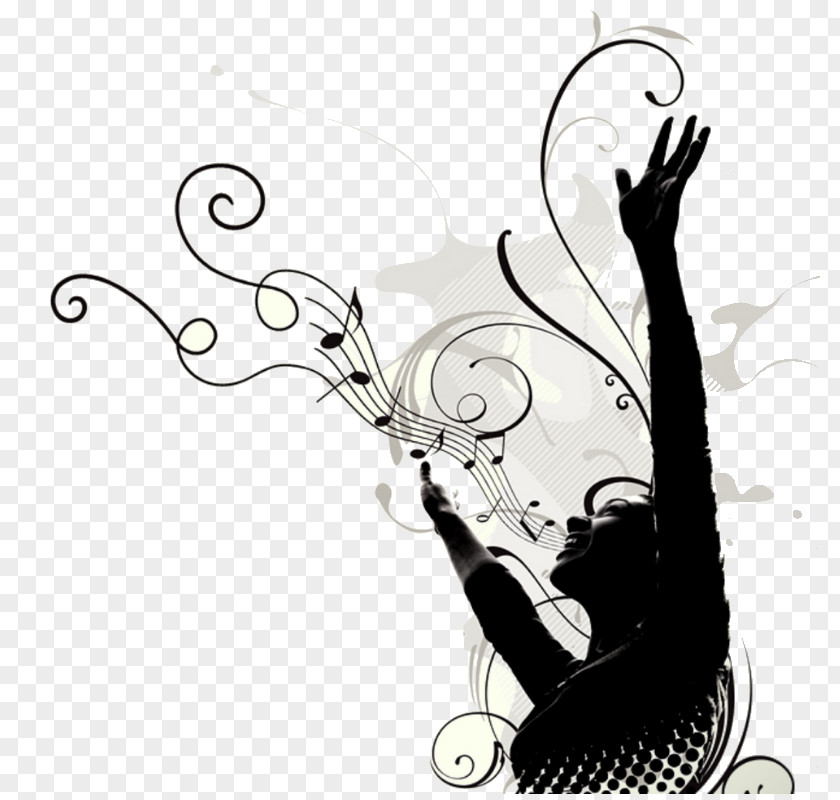 Style Silhouette Music Cartoon PNG