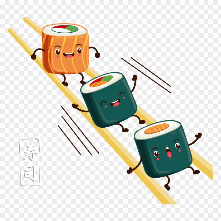 Sushi Miss Animation Cartoon PNG