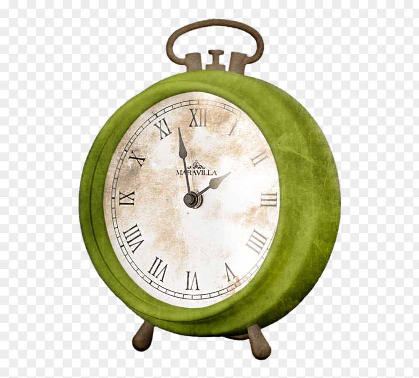 Watercolor Alarm Clock Painting PNG